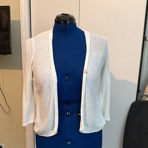 J. Jill Lightweight Linen Blend Cardigan Petite S